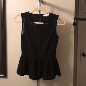 Sugarlips Black Peplum Top - XS